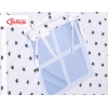 MINI Set: Tipi-Zelt mit Spielmatte und Schmuckfedern GRATIS! -  Schwarze Sternchen/blau
