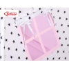 MINI Set: Tipi-Zelt mit Spielmatte und Schmuckfedern GRATIS! -  Schwarze Sternchen/rosa