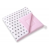 MINI Set: Tipi-Zelt mit Spielmatte und Schmuckfedern GRATIS! -  Schwarze Sternchen/rosa