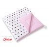 MINI Set: Tipi-Zelt mit Spielmatte und Schmuckfedern GRATIS! -  Schwarze Sternchen/rosa