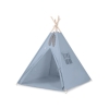 MINI Set: Teepee Kinderspielzelt+ Spielmatte + Schmuckfedern GRATIS!- pastellblau