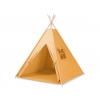 MINI Set: Teepee Kinderspielzelt Tipi + Spielmatte + Schmuckfedern GRATIS!- honiggelb