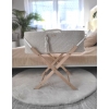 Moseskorb Boho für Babys mit Ständer - Creme