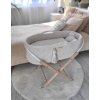 Moseskorb Boho für Babys mit Ständer - Creme