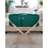 Moseskorb Boho für Babys mit Ständer - grün