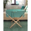 Moseskorb Boho für Babys mit Ständer - Minze