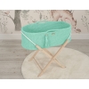Moseskorb Boho für Babys mit Ständer - Minze