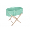 Moseskorb Boho für Babys mit Ständer - Minze