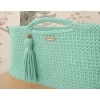 Moseskorb Boho für Babys mit Ständer - Minze