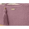 Moseskorb aus Baumwollschnur Boho Handmade - Lavendel