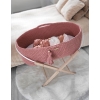 Moseskorb Boho Handmade mit Ständer -blush