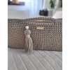 Moseskorb Boho Handmade mit Ständer -sand
