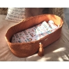 Moseskorb mit Ständer Boho-Stil - terracotta