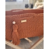 Moseskorb mit Ständer Boho-Stil - terracotta