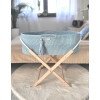Moseskorb Handmade Boho - misty blue