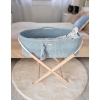 Moseskorb Handmade Boho - misty blue