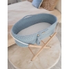 Moseskorb Handmade Boho - misty blue