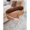 Moseskorb mit Gestell Handmade Boho - caramel