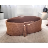 Moseskorb mit Gestell Handmade Boho - caramel
