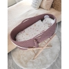 Moseskorb mit Gestell Handmade Boho - mauve