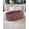 Moseskorb mit Gestell Handmade Boho - mauve