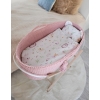 Moseskorb Handmade Boho - pastel pink