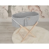 Moseskorb mit Gestell Boho Handmade grau