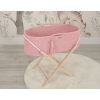 Moseskorb mit Gestell Boho Handmade rosa