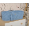 Moseskorb mit Ständer Boho Handmade blau