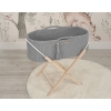 Moseskorb mit Ständer Boho Handmade dunkelgrau
