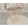 Moseskorb mit Ständer Boho Handmade hell beige