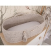 Moseskorb mit Ständer Boho Handmade hell beige