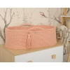 Moseskorb mit Ständer Boho Handmade Lachs
