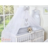 Moskitonetz für Babybett aus Chiffon - Hängende Herzen grau