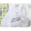 Moskitonetz für Babybett aus Chiffon - Hängende Herzen grau