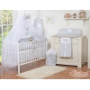 Moskitonetz für Babybett aus Chiffon - Hängende Herzen grau