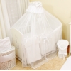 Weiß Moskitonetz für Babybett mit Himmelstange