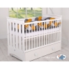 My Sweet Baby Geflochtene Bettschlange Bettumrandung ganz Babybett XXL - grau-honiggelb-anthrazit