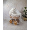 Natur Weide Stubenwagen Komplett Set beige