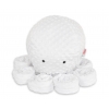 Oktopus Plüschtier groß - weiss - Polka Dot Minky