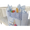 Organizer für Babybett Blau Teddybär mit Herz