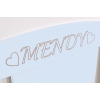 Babybett personalisiert mit Bettumrandung Blau