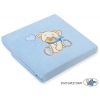 Polar Fleece Babydecke - Bär mit Schleife blue