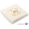 Polar Fleece Babydecke - Bär mit Schleife creme