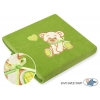 Polar Fleece Babydecke - Bär mit Schleife grün