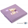 Polar Fleece Babydecke - Bär mit Schleife lila