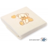Polar Fleece Babydecke - Bär mit Schleife pfirsich
