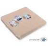 Polar Fleece Babydecke - Eulen Bigi Zibi & Adele - beige