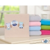 Polar Fleece Babydecke - Eulen Bigi Zibi & Adele - beige