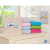 Polar Fleece Babydecke - Eulen Bigi Zibi & Adele - beige